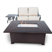 Aberdeen 5 Piece Loveseat Firepit Chat Group - The Great Escape
