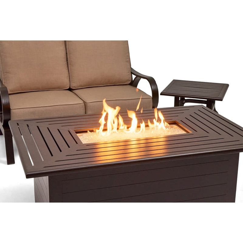 Aberdeen 5 Piece Loveseat Firepit Chat Group - The Great Escape