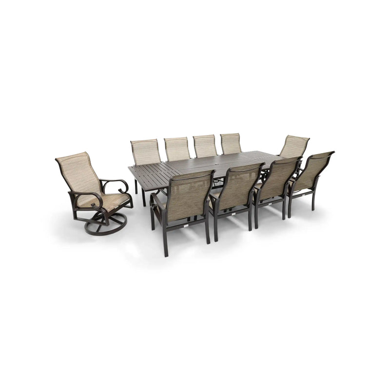 Aberdeen 11 Piece Dining Group W/ 44"x112" Rect. Table - The Great Escape