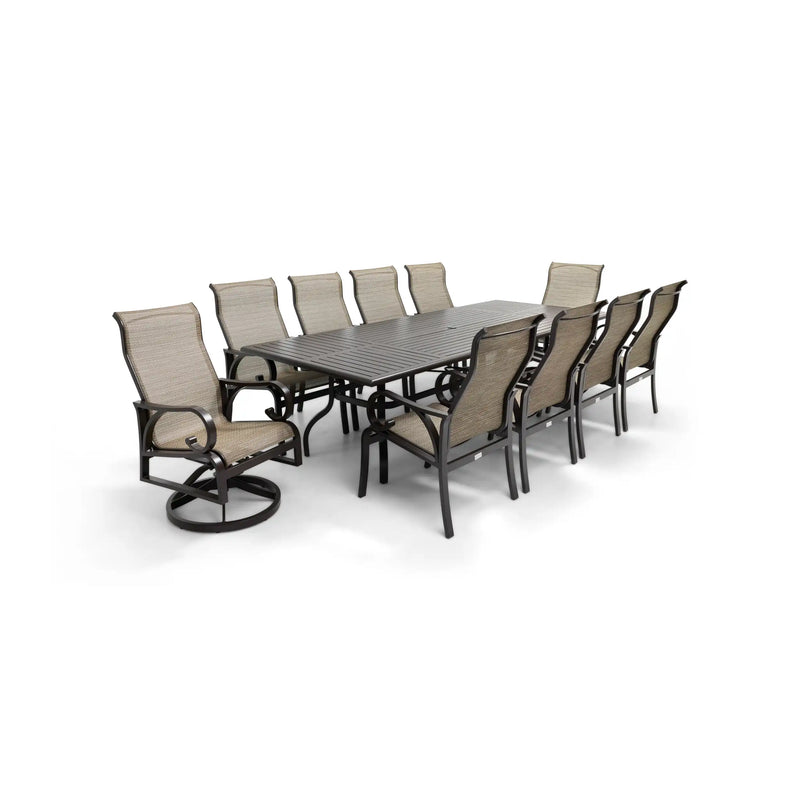 Aberdeen 11 Piece Dining Group W/ 44"x112" Rect. Table - The Great Escape