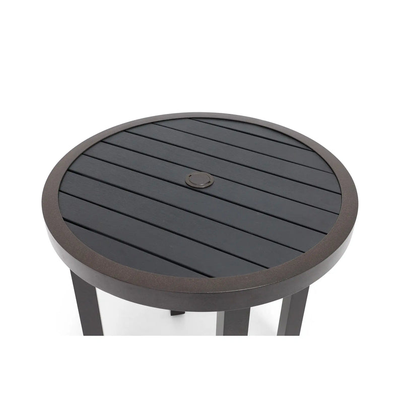 28 Inch Round Poly Plank Bistro Table - The Great Escape
