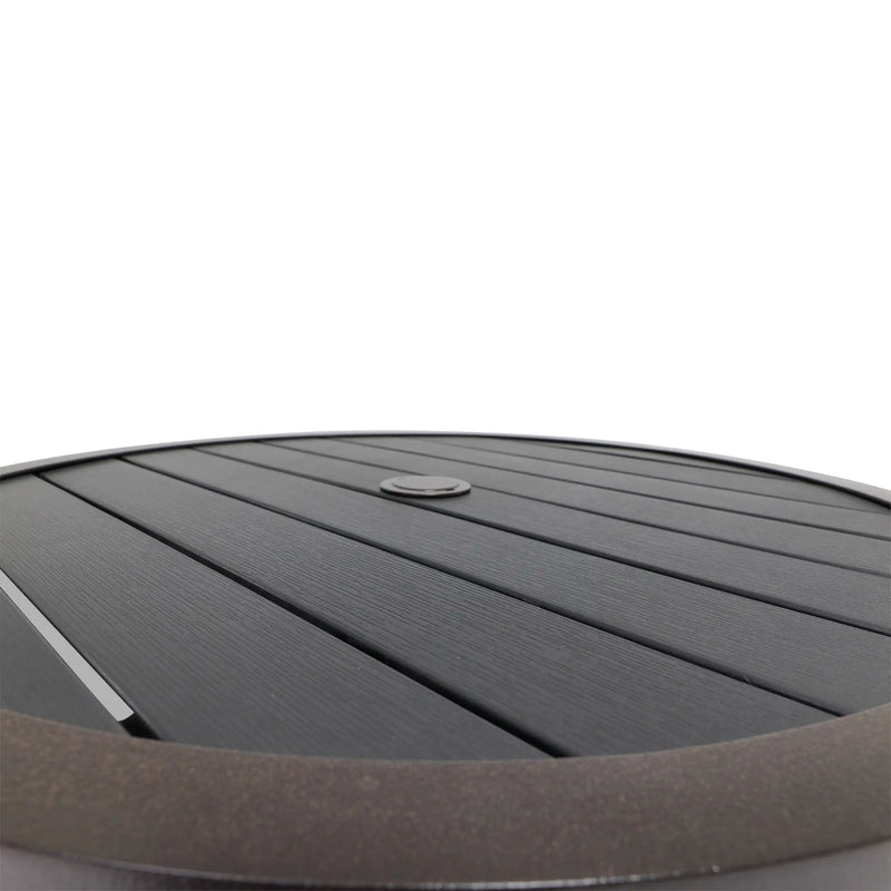 28 Inch Round Poly Plank Bistro Table - The Great Escape