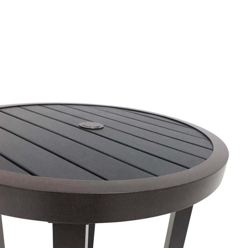 28 Inch Round Poly Plank Bistro Table - The Great Escape