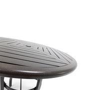 42 Inch Round Scoria Farnham Slat Bar Height Table - The Great Escape