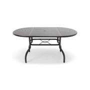 42x76 Inch Oval Scoria Farnham Slat Counter Height Table - The Great Escape