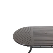 42x76 Inch Oval Scoria Farnham Slat Counter Height Table - The Great Escape