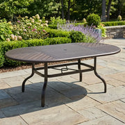 42x76 Inch Oval Scoria Farnham Slat Dining Table - The Great Escape