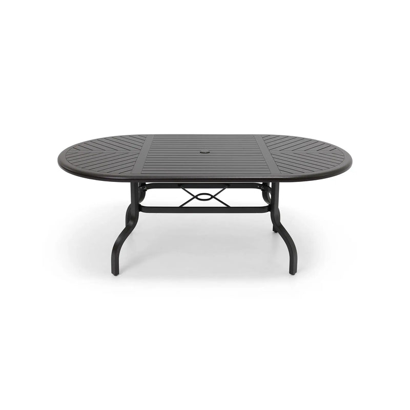42x76 Inch Oval Scoria Farnham Slat Dining Table - The Great Escape