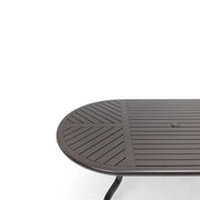 42x76 Inch Oval Scoria Farnham Slat Dining Table - The Great Escape