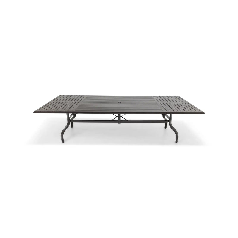 44"x112" Rectangle Scoria Farnham Slat Dining Table - The Great Escape