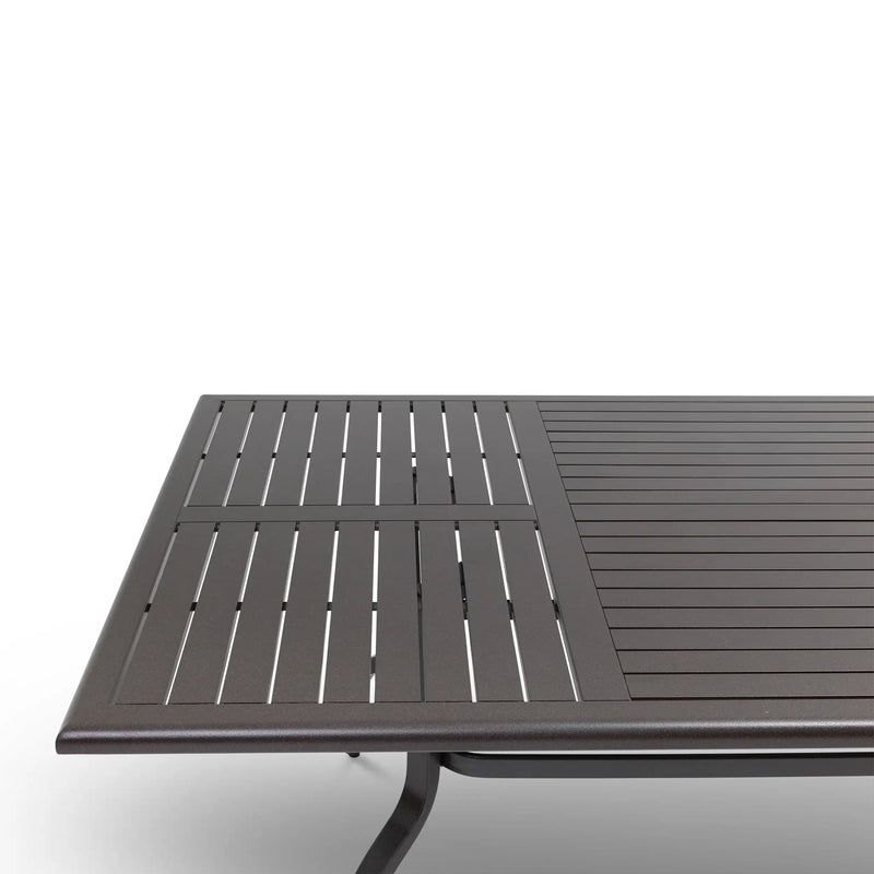 44"x112" Rectangle Scoria Farnham Slat Dining Table - The Great Escape