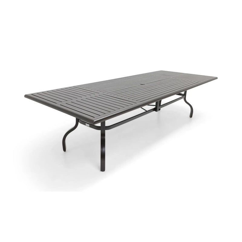 44"x112" Rectangle Scoria Farnham Slat Dining Table - The Great Escape
