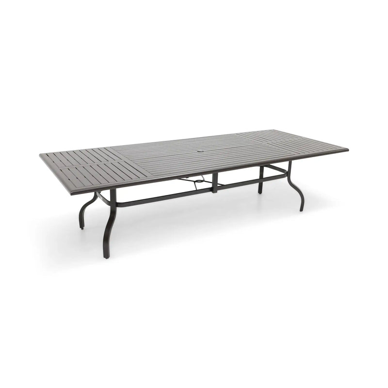 44"x112" Rectangle Scoria Farnham Slat Dining Table - The Great Escape