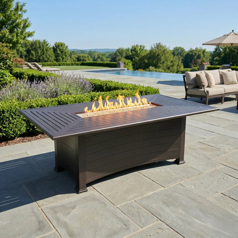 44"x84" Scoria Fire Dining Table W/ Lid - The Great Escape