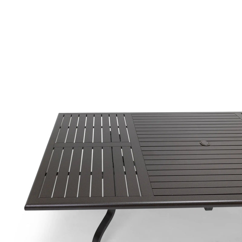 44x84 Inch Rectangle Scoria Farnham Slat Dining Table - The Great Escape