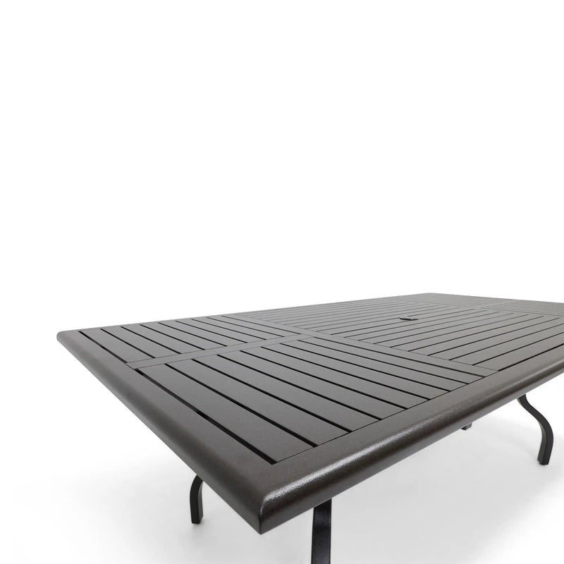 44x84 Inch Rectangle Scoria Farnham Slat Dining Table - The Great Escape