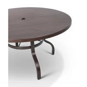 54 Inch Round Erie Etched Reclaimed Barnwood Table - The Great Escape