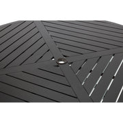 54 Inch Round Scoria Farnham Slat Table - The Great Escape