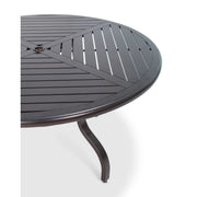 54 Inch Round Scoria Farnham Slat Table - The Great Escape