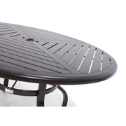 54 Inch Round Scoria Farnham Slat Table - The Great Escape