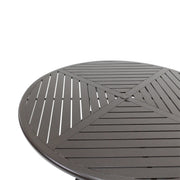 60 Inch Round Scoria Farnham Slat Dining Table - The Great Escape