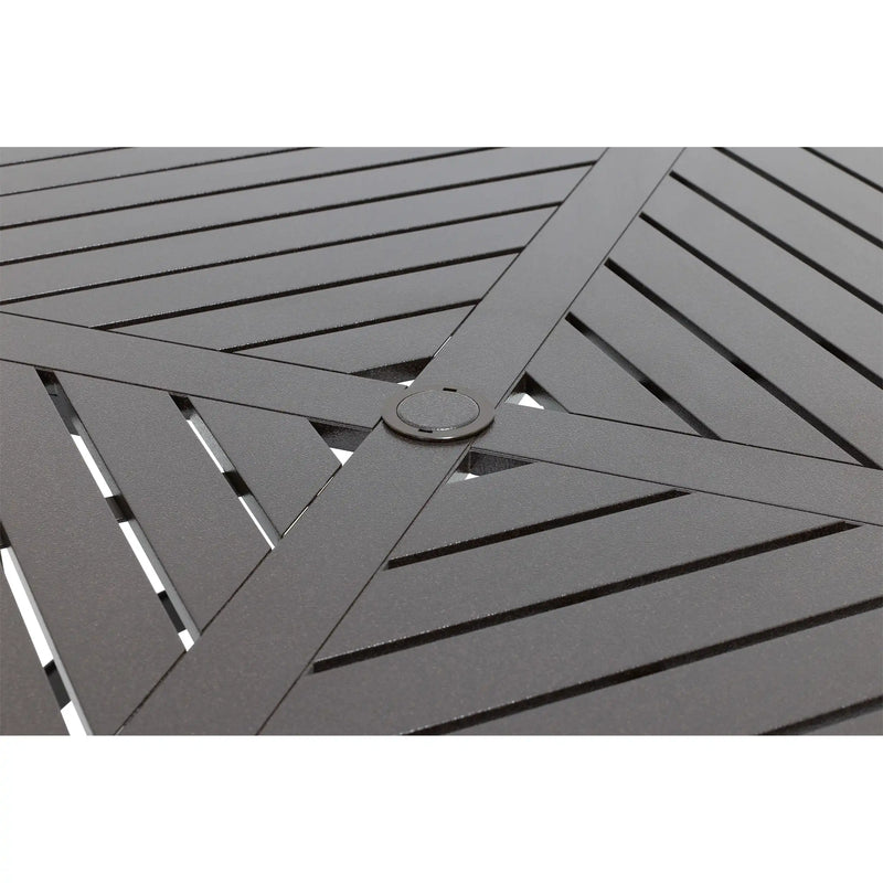 60 Inch Round Scoria Farnham Slat Dining Table - The Great Escape