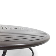 60 Inch Round Scoria Farnham Slat Dining Table - The Great Escape