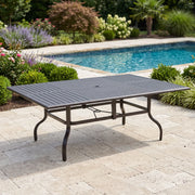60"x84" Rectangle Scoria Farnham Slat Dining Table - The Great Escape