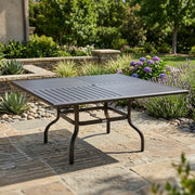 66 Inch Square Scoria Farnham Slat Dining Table - The Great Escape