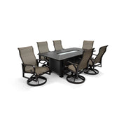Aberdeen 7 Piece Firepit Dining Group - The Great Escape