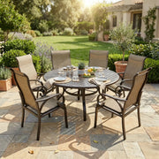 Aberdeen 7 Piece Round Dining Group - The Great Escape