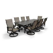 Aberdeen 9 Piece Dining Group W/ 44"x112" Rect. Table - The Great Escape