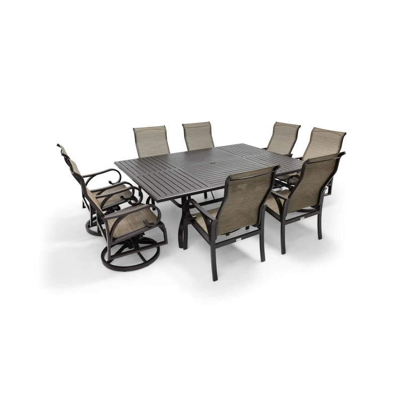 Aberdeen 9 Piece Dining Group W/ 60"x84" Rect. Table - The Great Escape