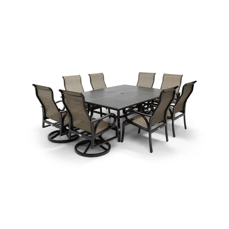 Aberdeen 9 Piece Dining Group W/ 60"x84" Rect. Table - The Great Escape