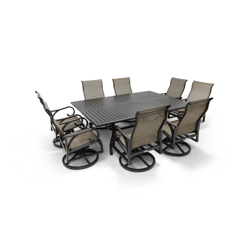 Aberdeen 9 Piece Dining Group W/ 60"x84" Rect. Table - The Great Escape