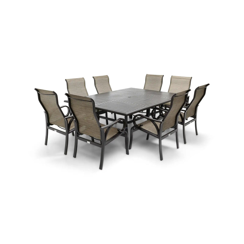 Aberdeen 9 Piece Dining Group W/ 60"x84" Rect. Table - The Great Escape