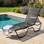 Kabana Ebony Strap Chaise - Contract Rated - The Great Escape