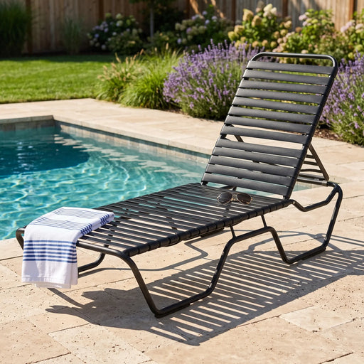 Kabana Ebony Strap Chaise - Contract Rated - The Great Escape
