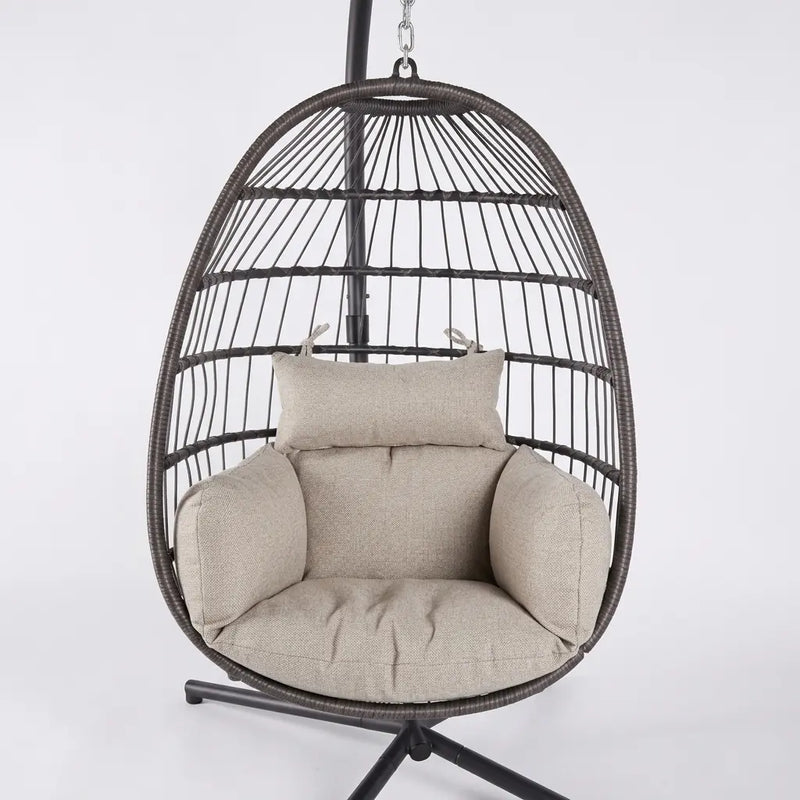 Deluxe Egg Swing W/ Cushion & Stand - The Great Escape