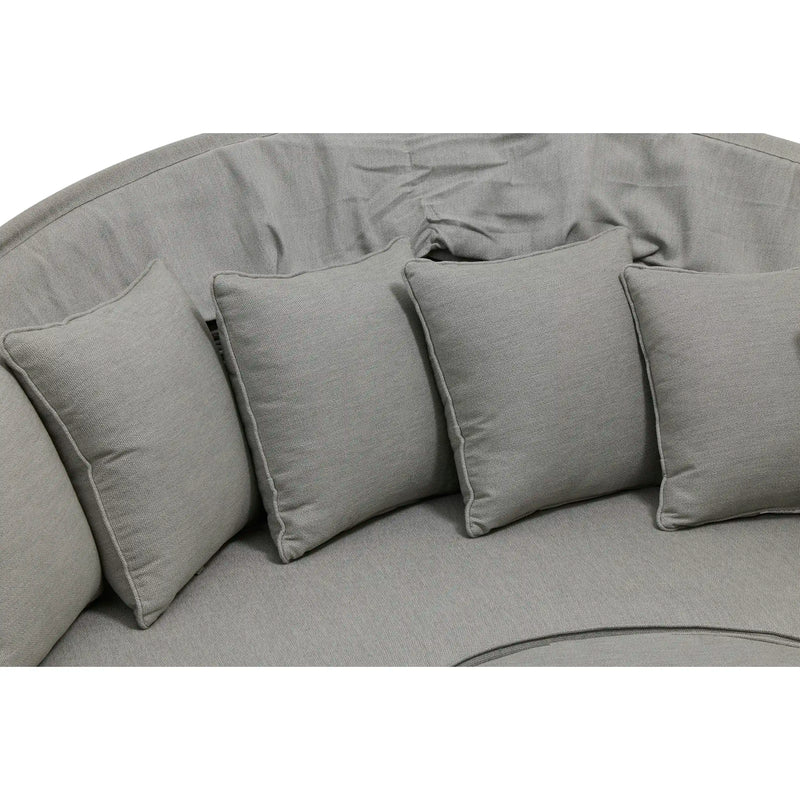 St. Kitts Grey 4 Piece 76" Rd. Daybed W/ Canopy Makar Oyster - The Great Escape
