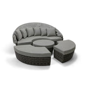 St. Kitts Grey 4 Piece 76" Rd. Daybed W/ Canopy Makar Oyster - The Great Escape
