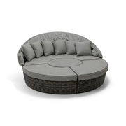St. Kitts Grey 4 Piece 76" Rd. Daybed W/ Canopy Makar Oyster - The Great Escape