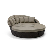 St. Kitts 4 Piece 76" Rd. Daybed W/ Canopy Lifeguard Ostrich - The Great Escape