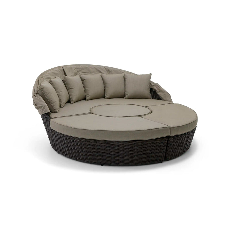 St. Kitts 4 Piece 76" Rd. Daybed W/ Canopy Lifeguard Ostrich - The Great Escape