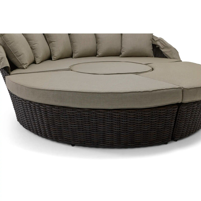 St. Kitts 4 Piece 76" Rd. Daybed W/ Canopy Lifeguard Ostrich - The Great Escape