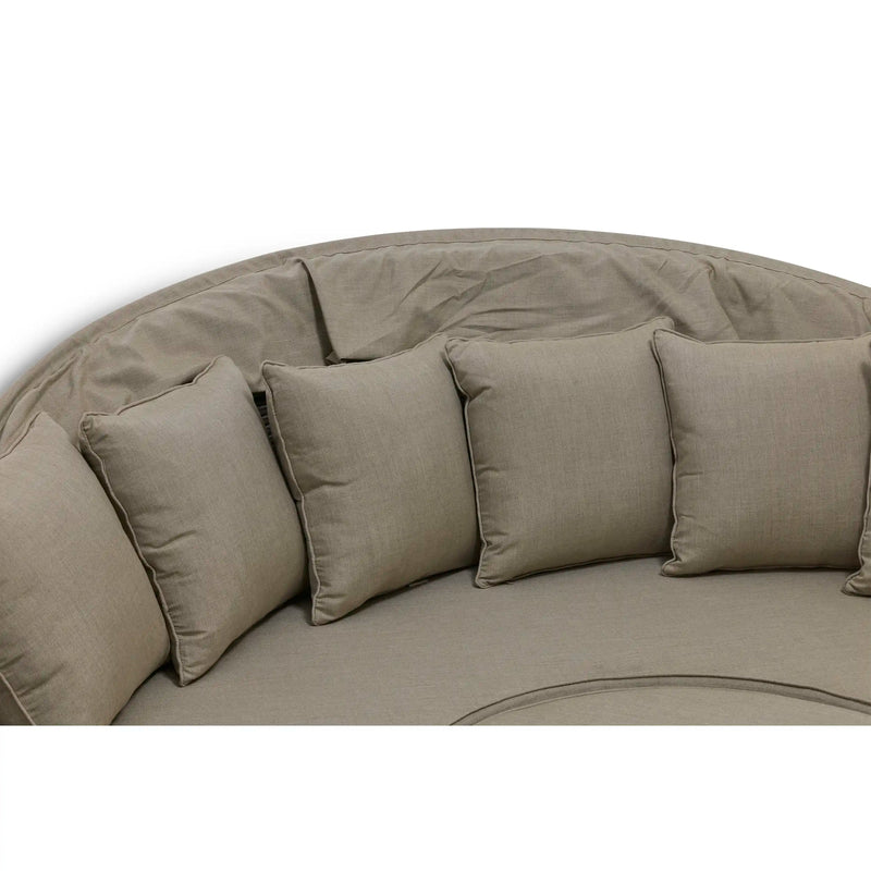 St. Kitts 4 Piece 76" Rd. Daybed W/ Canopy Lifeguard Ostrich - The Great Escape