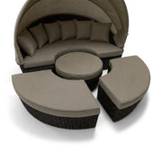 St. Kitts 4 Piece 76" Rd. Daybed W/ Canopy Lifeguard Ostrich - The Great Escape