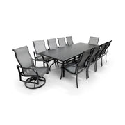 Coastline 11 Piece Black Dining Group W/ 44"x112" Rect. Table - The Great Escape