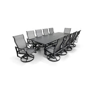 Coastline 11 Piece Black Dining Group W/ 44"x112" Rect. Table - The Great Escape