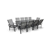 Coastline 11 Piece Black Dining Group W/ 44"x112" Rect. Table - The Great Escape